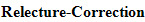 Relecture-Correction 